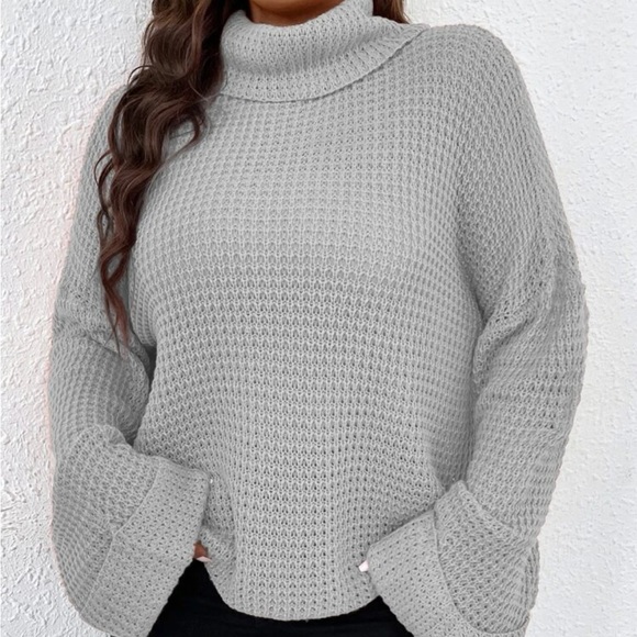 Luxe turtleneck knot sweater top - Picture 11 of 16
